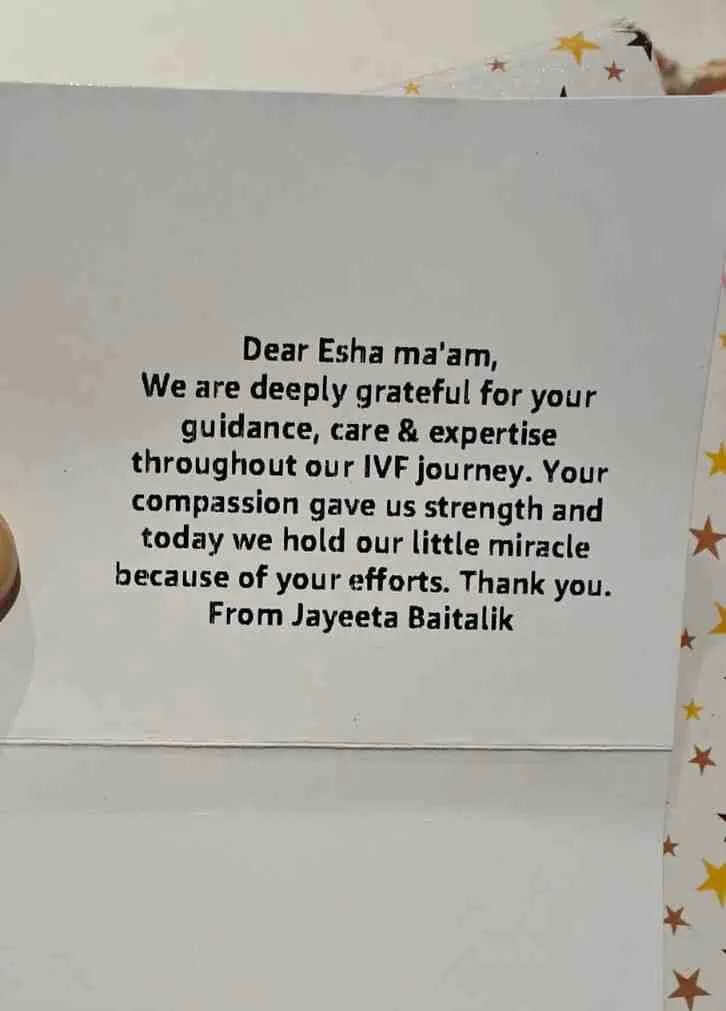 A Heartfelt Thank You After a Successful IVF Journey
