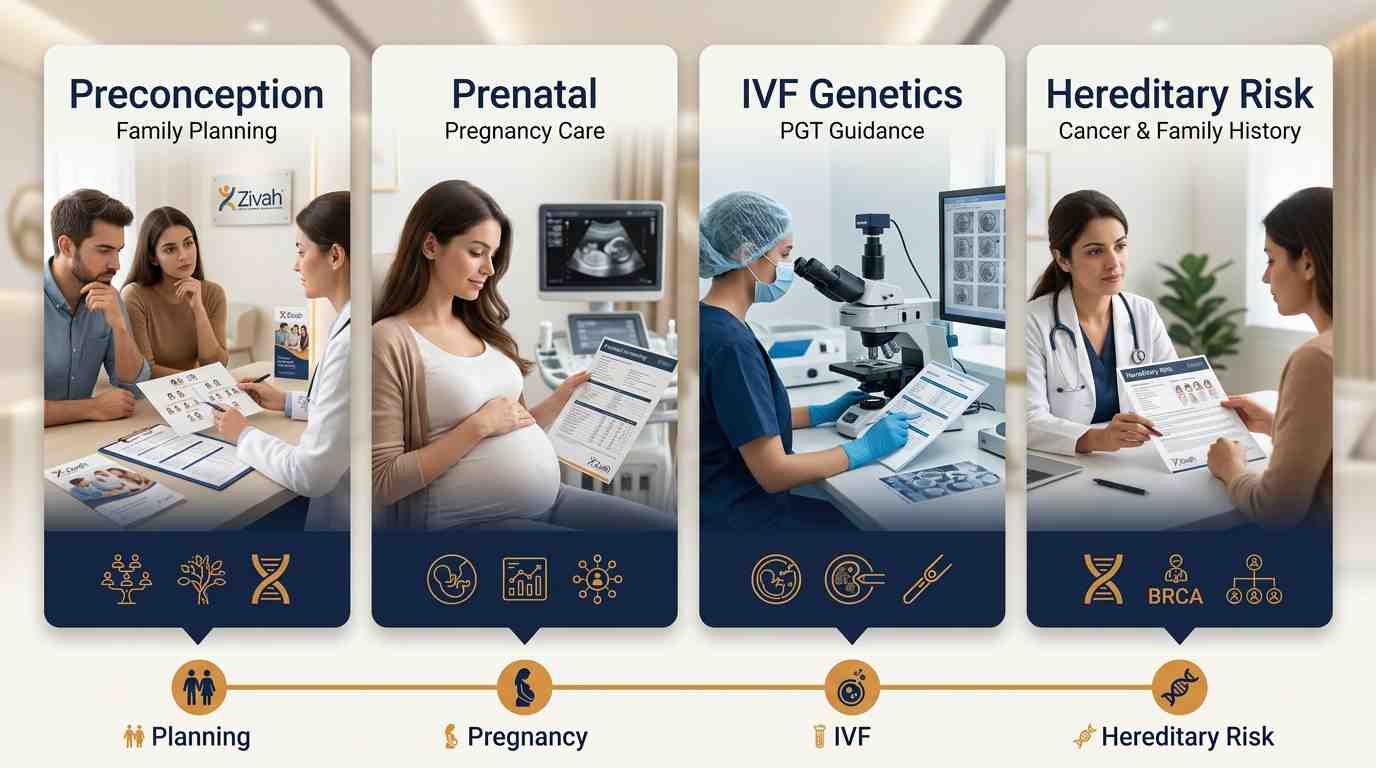 Types of Genetic Counselling Services at Zivah Types of Genetic Counselling Services at Zivah
