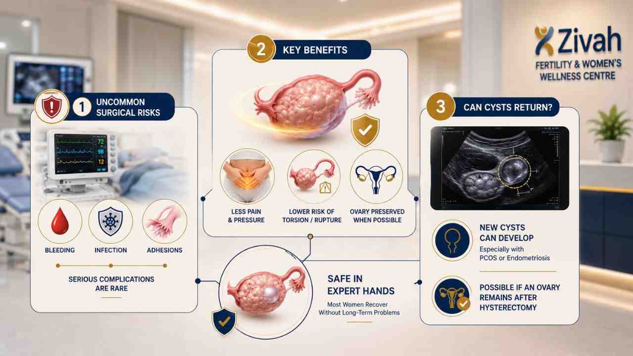 Benefits of Ovarian Cyst Removal Side Effects of Ovarian Cyst Surgery - Zivah