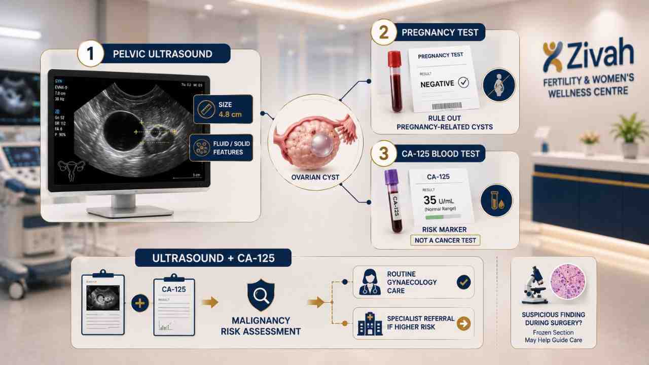 Ovarian Cyst Diagnosis & Tests Ovarian Cyst Diagnosis & Tests - Zivah