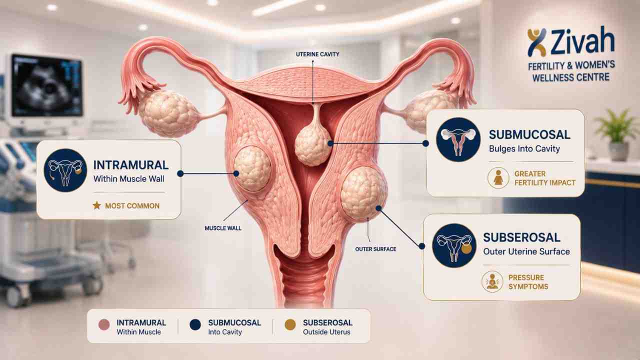 Types of Fibroids: Intramural, Submucosal & Subserosal Types of Fibroids - Zivah