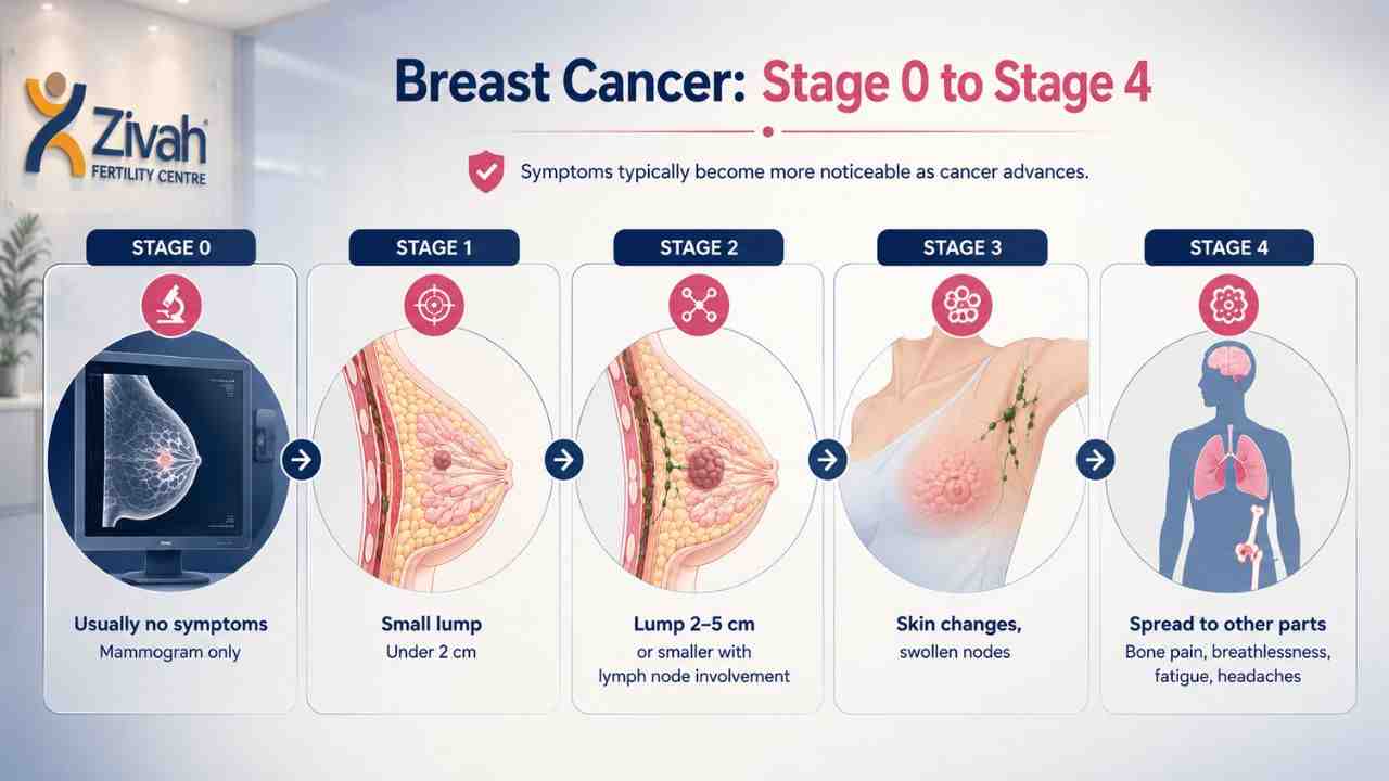 Breast Cancer Symptoms by Stage - Zivah