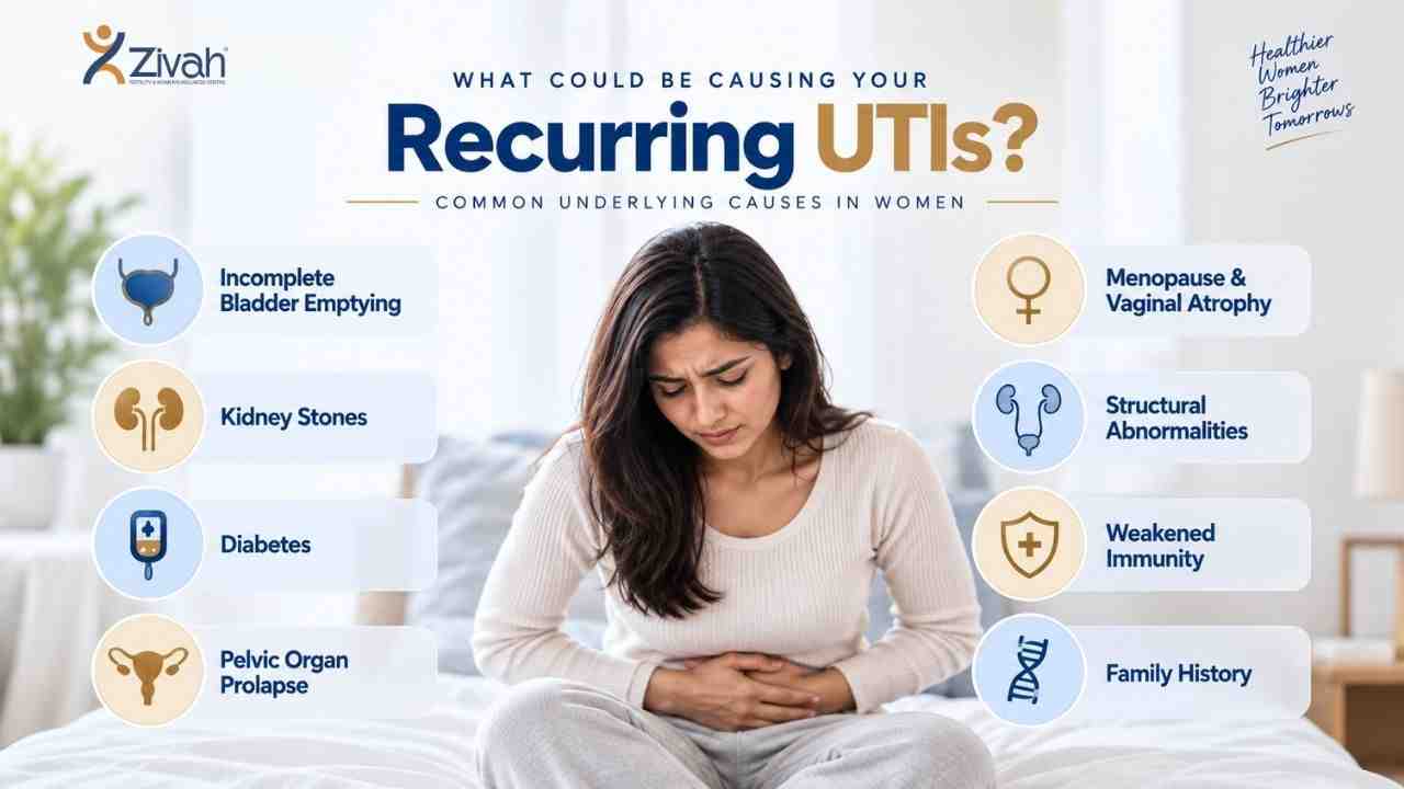 Causes of Chronic Urinary Infection in Women UTI in women - Zivah