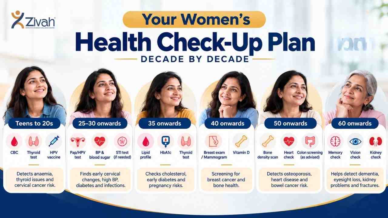 Your Women's Health Check-Up Plan, Decade by Decade Your Women's Health Check-Up Plan